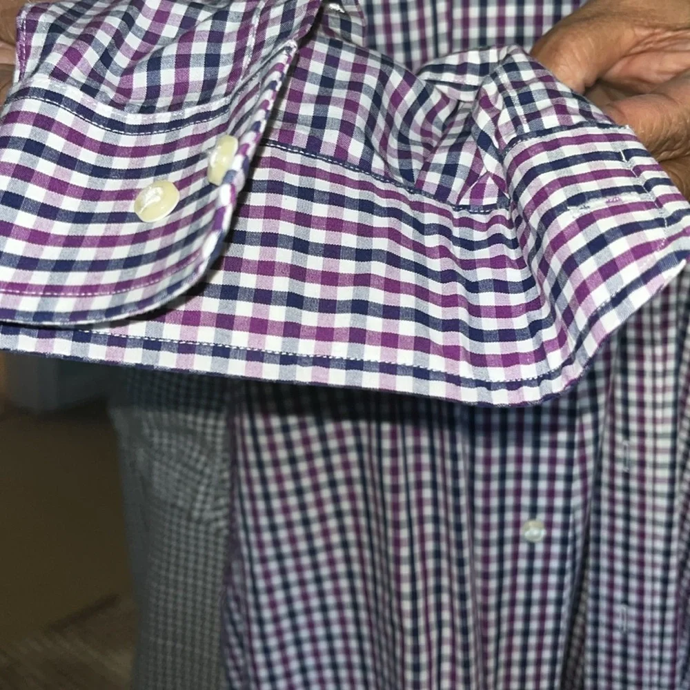 Tommy Hilfiger Slim Fit Checker Print Oxford - Picture 4 of 6